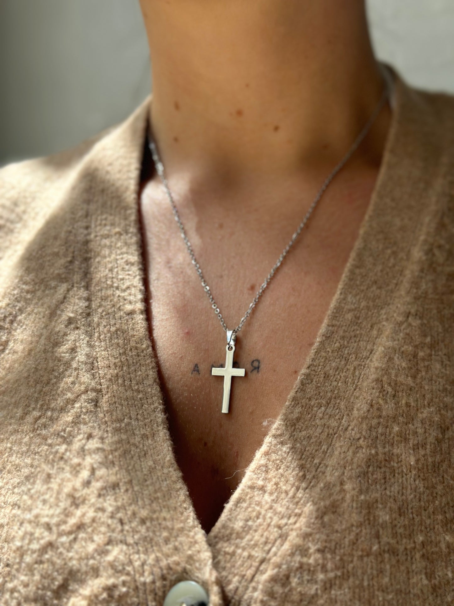 Cross Necklace - Silver