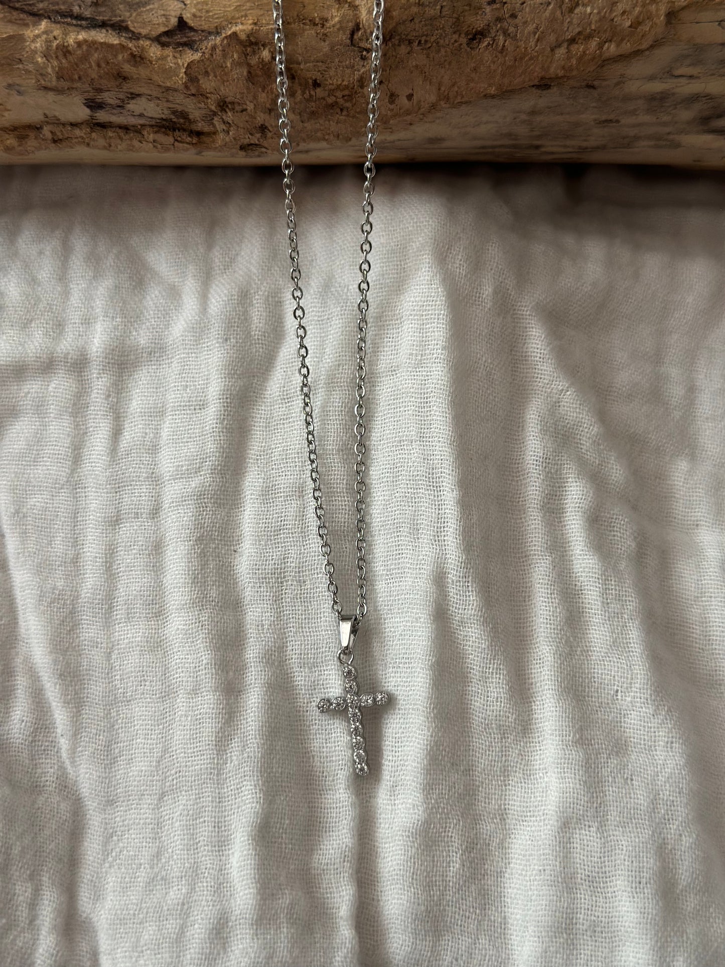 Floral Cross Necklace 