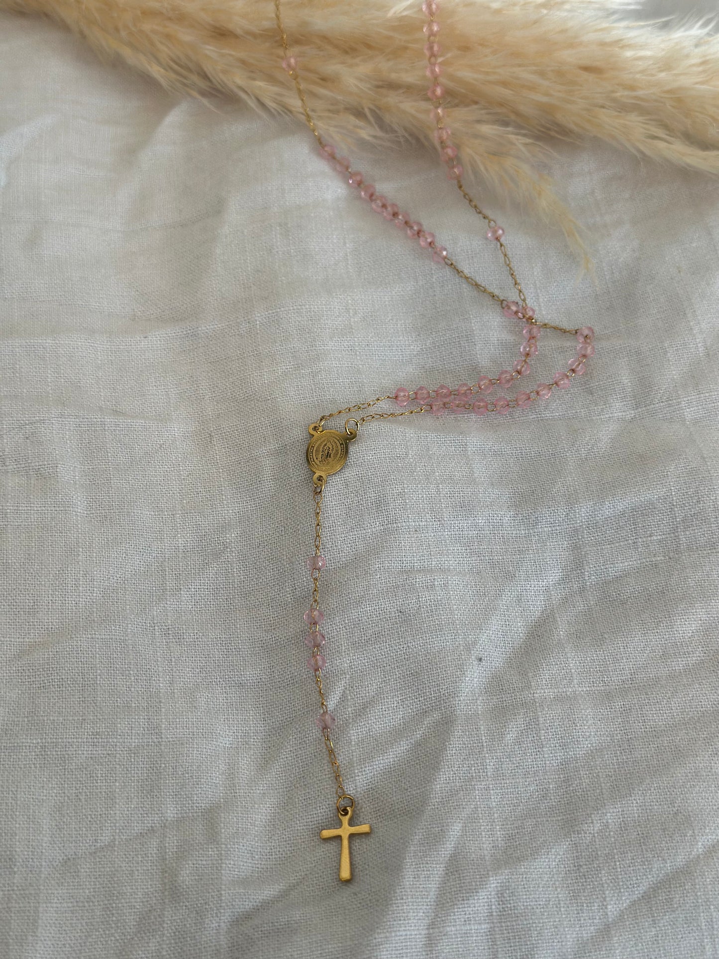 Collier Chapelet de Prière avec Perles et Croix